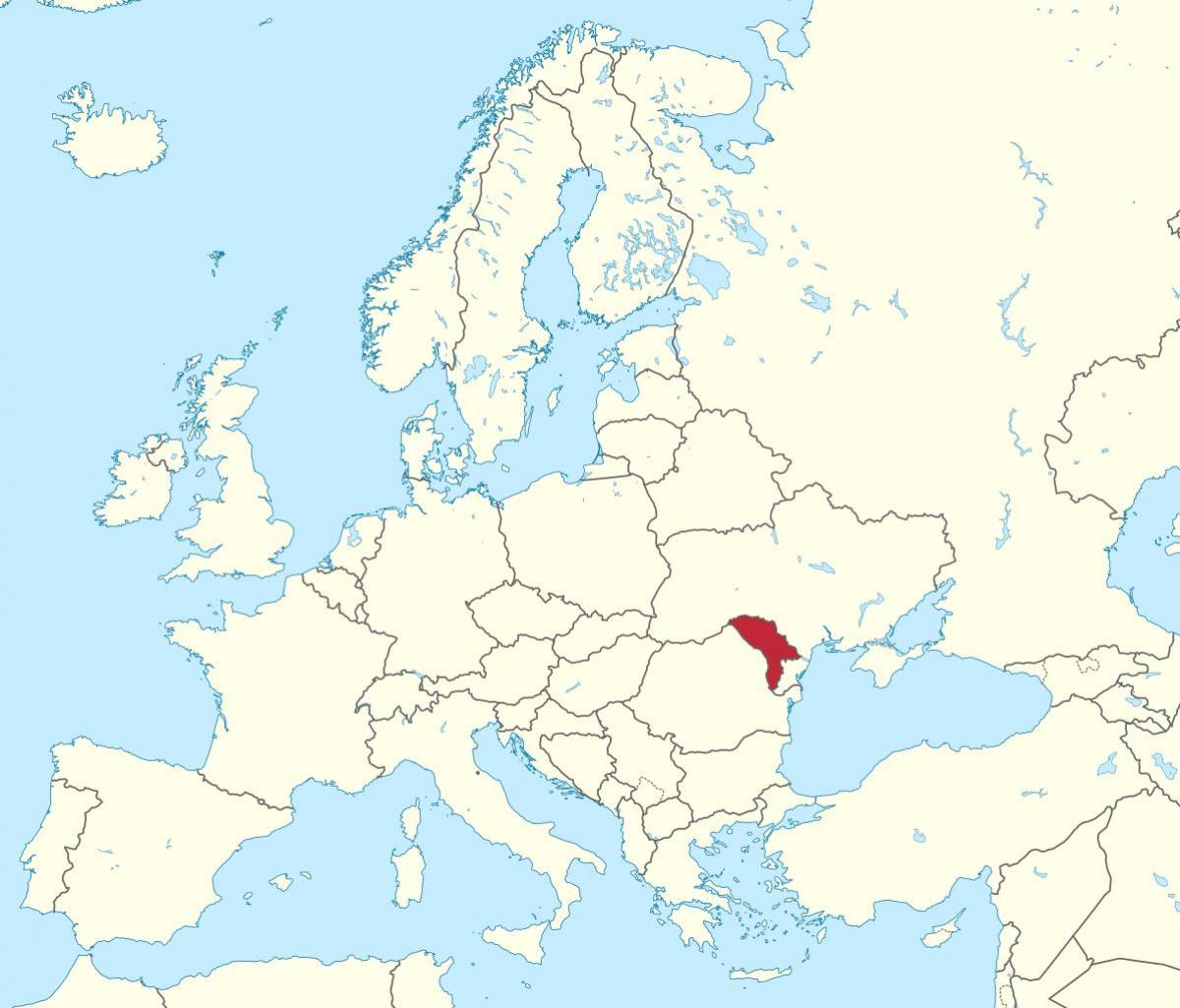Kartta Moldovan eurooppa