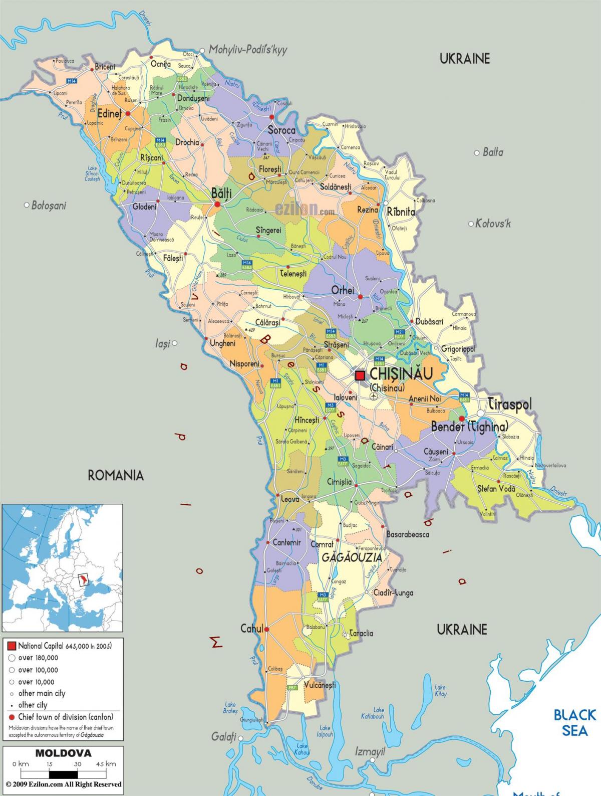 Kartta tiraspol Moldovasta